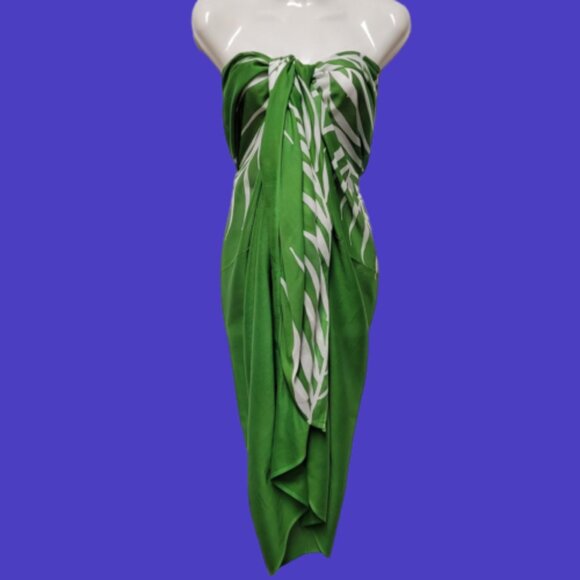 Womens Sarong Pareo Cotton Wrap HandPainted Batik Wrapskirt Beachwear -NEW - Picture 5 of 6